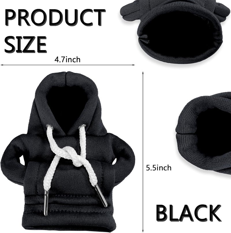 vvag Gear Shift Hoodie,Universal Shift Knob Hoodie, 4.7 Inch Car Shifter Stick Protector Decoration, Funny Hoodie Car Gear Shift Cover, Auto Interior Accessories Shifter Hoodie (Black) - Image 2